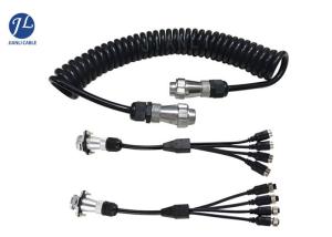 Quality Vehicle CCTV Security Camera Extension Cable With 7 Pin Heavy Duty Connectors wholesale