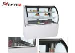Arc Cake Cabinet with Three Layer Glass Door Marble Base for bakery
