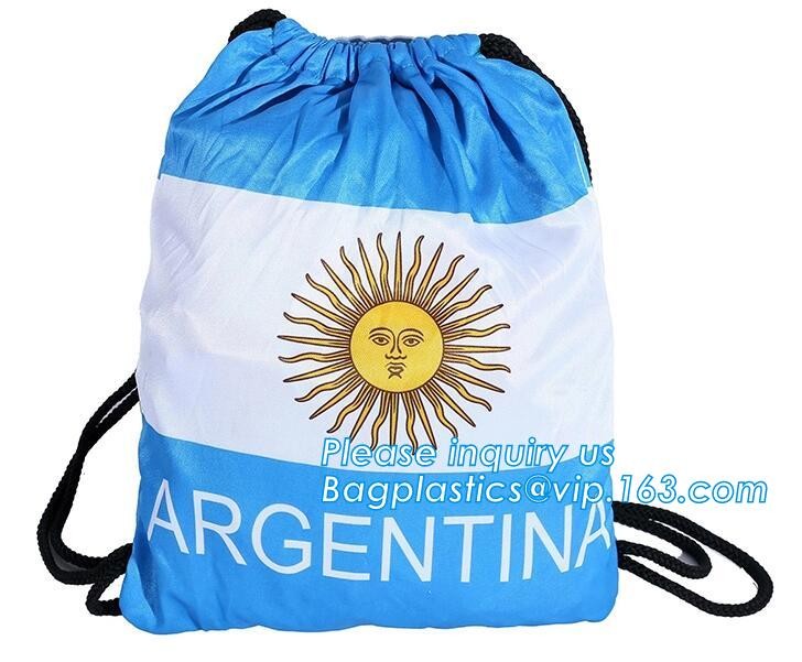 Recycled Foldable Nylon Polyester Tote Bag with logos polyester shopping bag Custom advertising handle non woven bag PAC