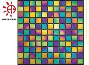 Quality HTY - TRB -300 300*300 Factory Rainbow Multi Colors Plating Ceramic Glass Mosaic Tile wholesale
