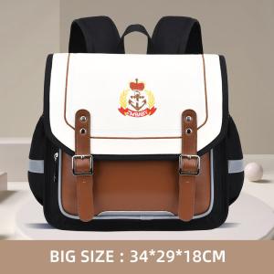Quality Lock Design Leather School Backpacks Oxford Kids School Book Bags wholesale