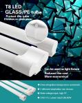 Dining Room T8 LED Fluorescent Fixture , PET Film Furniture Lighting Fixtures