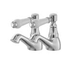Chrome Finish Two Handle Mixer Tap Bathroom Shower Faucets