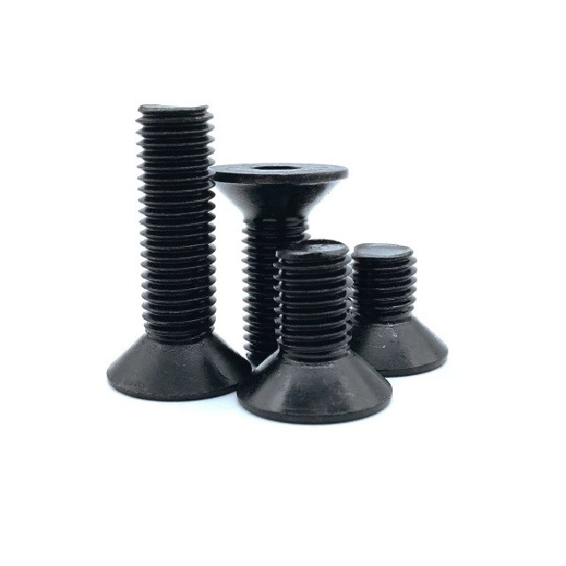 High Strength DIN7991 Black Zinc Steel Flat Head Hex Socket Screw for Heavy Machinery