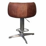 Adjustable Swivel Bar Stools H76cm Stainless Steel Leather Bar Stools