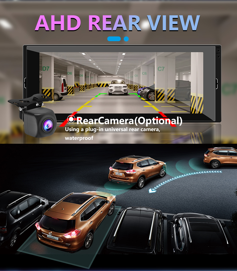 6.86 inch Universal Car DVD Player with Carplay GPS Navigation and Mirror Link Support