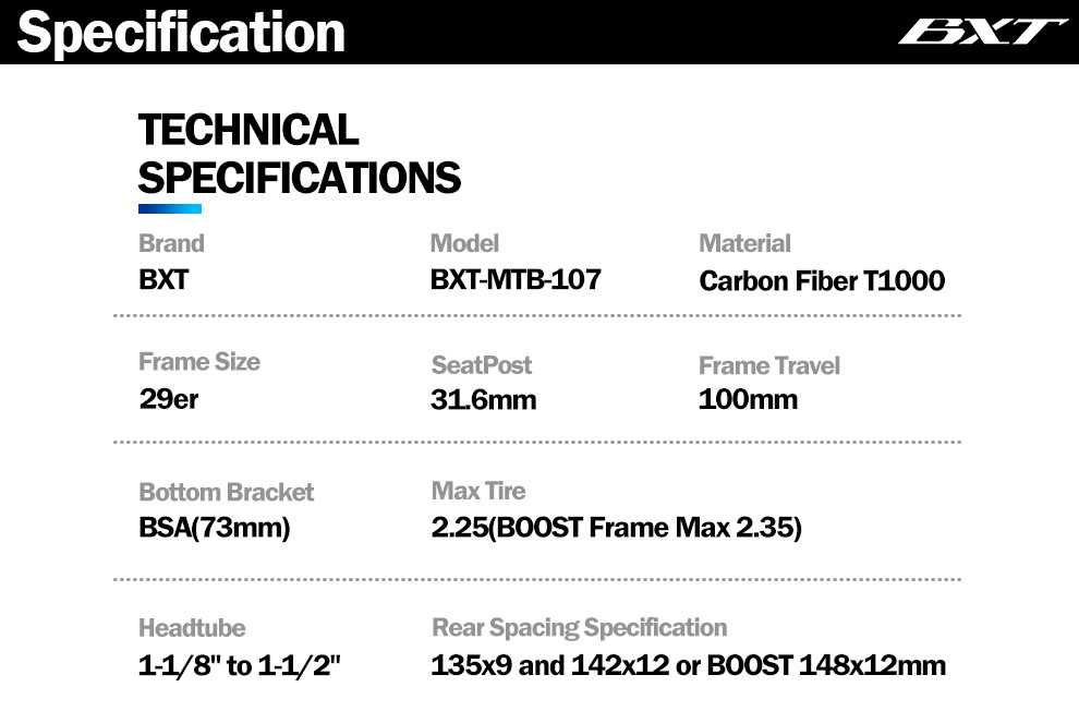 Full Shockingproof Carbon Fiber 29 Mountain Bike Boost Frame