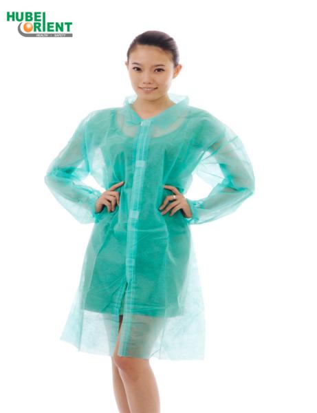 PP/SMS/MP/Tyvek Disposable Lab Coat Medical Non Woven Labcoats With Velcro For