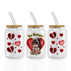 Quality UV DTF Cup Wrap Transfers For Cups Wraps Custom Logo Libbey Glass Tumbler For Printing wholesale
