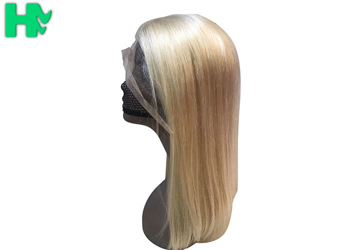 HF Peruvian Virgin Natural Human Hair Wigs , Lace Frontal Silky Straight Wave Bob Wig