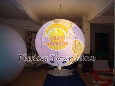 170mm Tether Points Inflatable Lighting globe Balloon for Entertainment events