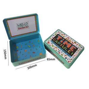 Quality Child Mino Hinged Metal Tin Can Box For Card / Candy / Food Packaging wholesale