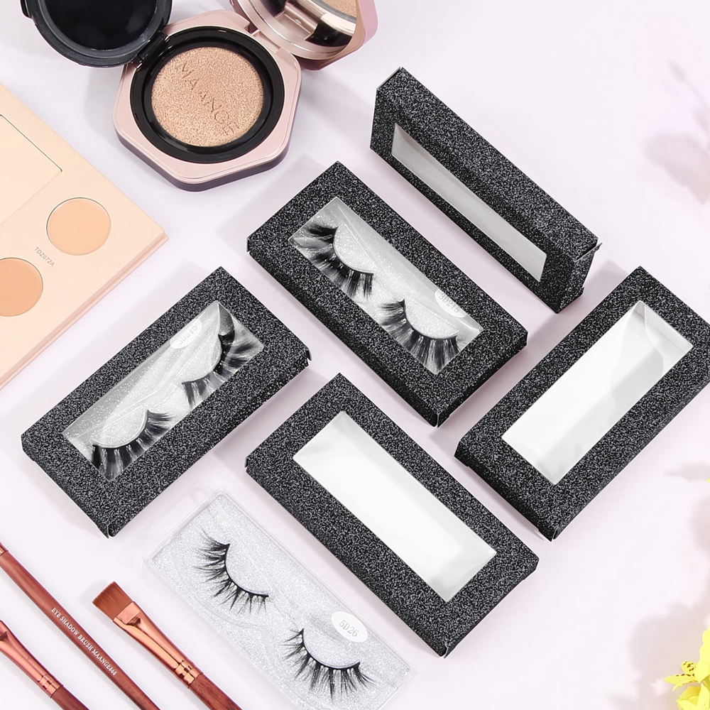 Wenzhou Custom Print Logo Makeup Eyelash Paper Packaging Box with Window Custom Order