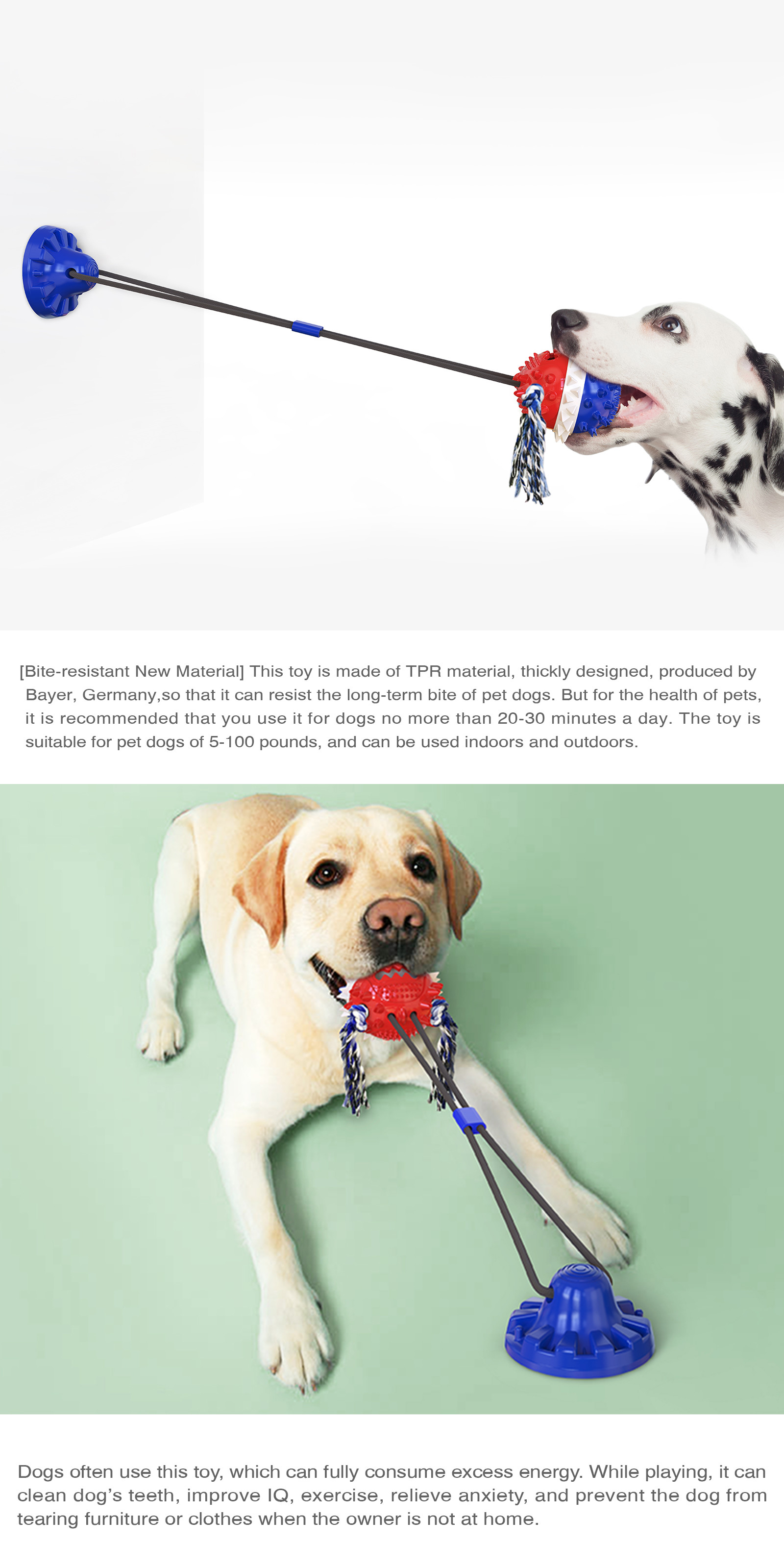 Rubber Interactive Pet Toys IQ Training Dog Slow Feeder Ball