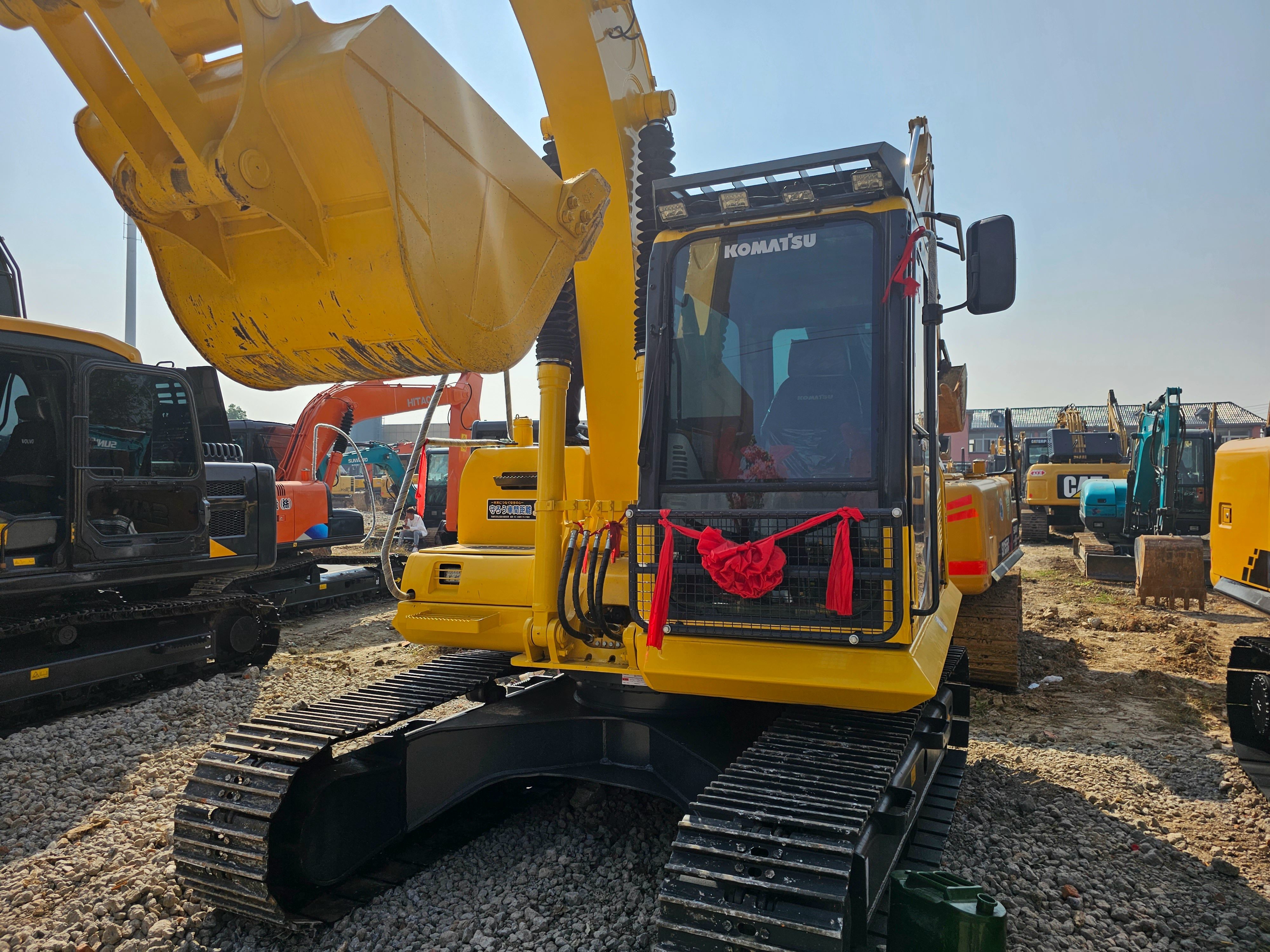 Orange Used Crawler Excavator PC130 Original Used Construction Digger
