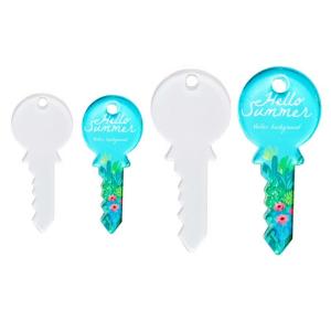 Quality Sublimation Blank Key Shape Acrylic Keychain For Sublimation Heat Transfer Printing wholesale