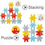 Children Montessori Animal Stacking Blocks Toys Rabbit Jenga Balancing Games