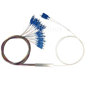 Quality GR-1209 Low Insertion Steel Tube Fiber Optic PLC Splitter FC SC ST LC Connector wholesale