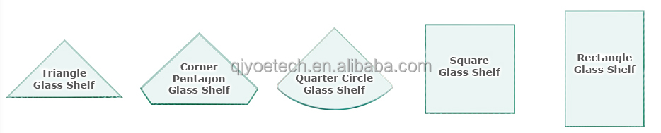 Stainless Steel Shelf 8mm Tempered Grinded Toughened Glass for Frameless Shower Table