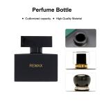 50ml Black Glass Smooth rectangle bottle with black Lid for Cosmetic Glass