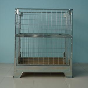 Quality Warehouse Storage Cages Metal Stackable Pallet Cage Wire Container Type wholesale