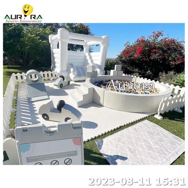 Wholesale Outdoor Inflatable Bounce House Ball Pit With Fence Soft Play