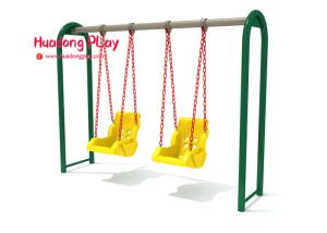 Quality Yellow Color Playground Equipment Swings Double Seats Eu Standard En1176 Gs Safety wholesale