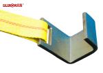Yellow Heavy Duty Tie Straps , Truck Tie Down Ratchet Straps With Container