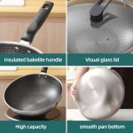 New Product Multifunction Flat Bottom Kitchen Cooking Ware Stainless Steel Non
