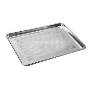 Quality 26''*18''*1'' Bottom perforated baking bread tray burger or hamburger or hot dog non-stick aluminium bun baking tray for bar wholesale