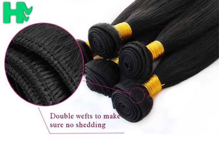 Silky Straight Human Hair Extensions , 100 Unprocessed Virgin Brazilian Hair