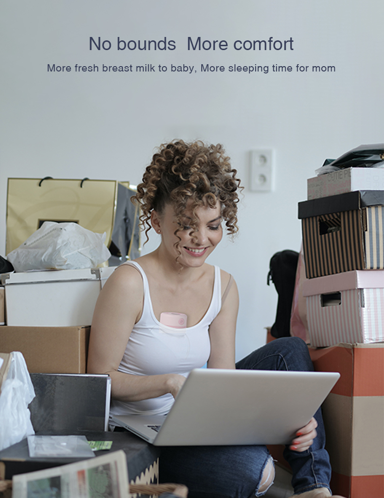Electric Wearable Breast Pump Set On The Go Hands Free Pump With Suction Function