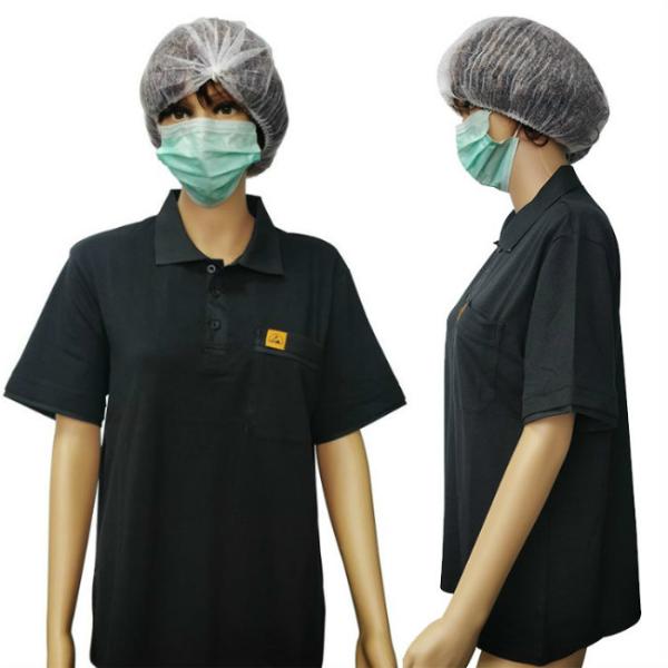 Cheap Unisex Anti Static ESD Polo Shirts For Cleanroom for sale