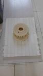 White Plastic Chain Link Conveyor Belt For Food Industry 25.4mm Pitch