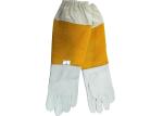 Sheepskin Beekeeping Gloves with Yellow Ventilated Gridding Proof