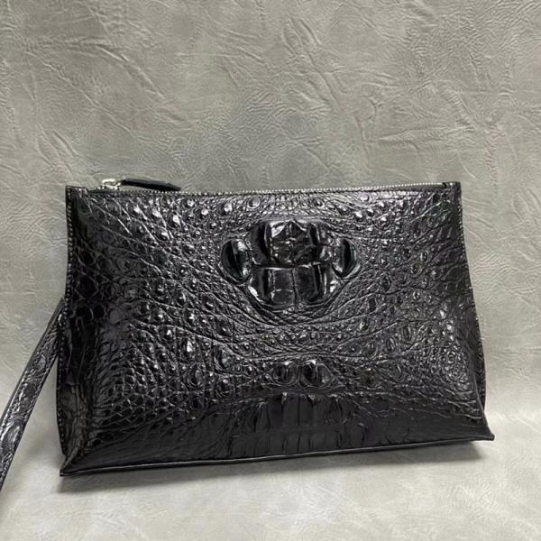 Authentic Real True Alligator Leather Men's Wristlets Clutch Bag Genuine Exotic
