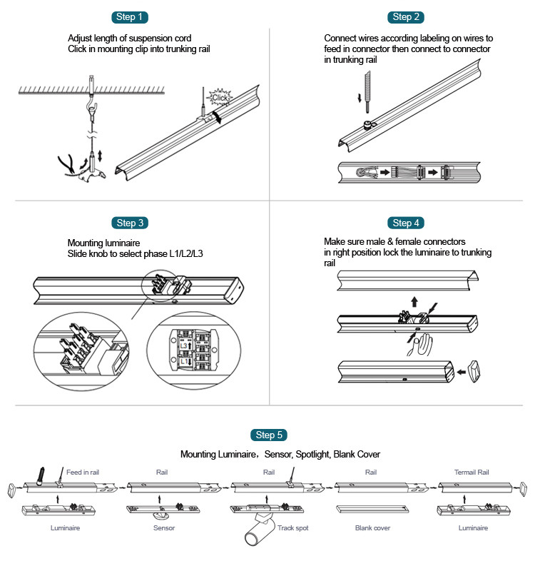 3m 95CRI Dimmable LED Drop Ceiling Lights With FCC Approved