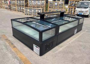 Quality Curved Sliding Glass Top Island Freezer Automatic Defrost 1050 Litres wholesale