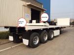 35T Capacity 3 Axles 40 ft Flatbed Container Semi Truck Trailer