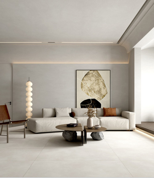 Antique Glazed Cement Look Porcelain Tile Acid - Resistant Concrete Ceramic Wall Tile