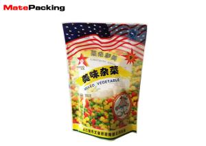 Quality Heat Sealing Stand Up Barrier Pouches 350g Mixed Vegetable Food Packaging wholesale