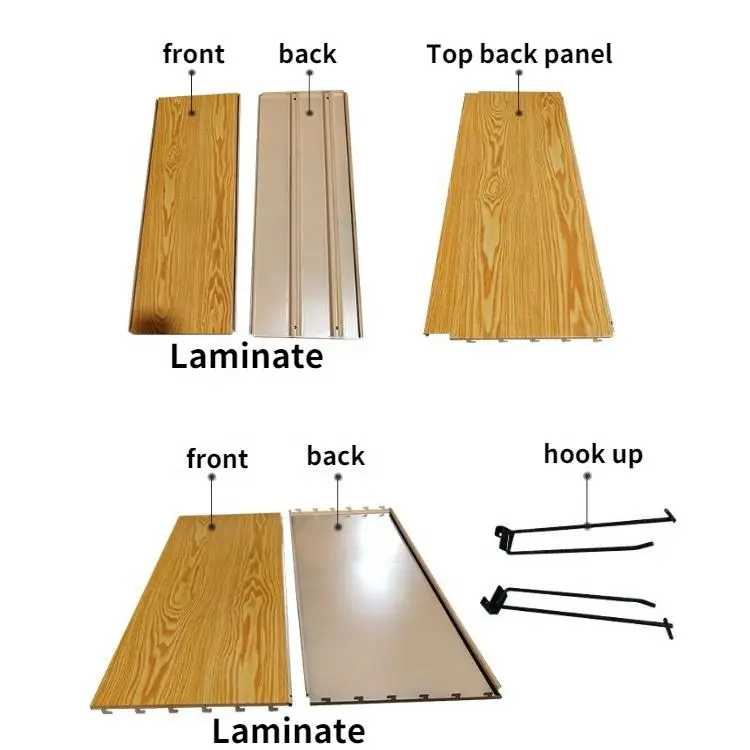Hot Sale Highly Recommended Environmental Protection Wood Grain Single-sided Supermarket Shelves