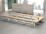 Customize Your Folding Table with 1.5mm Cold Rolled Steel Leg Wooden Furniture