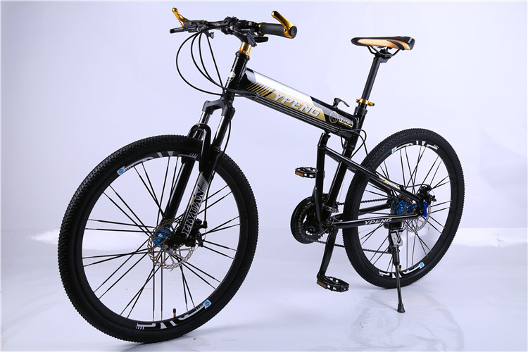 Hot sale OEM 24 spoke wheel 24 speed 40mm rim black alloy hummer folding mountain bicycle