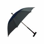Steel Shaft Two Layers Fabric Cane Handle Umbrella Windproof