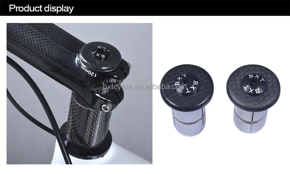 Mountain Bicycle Parts Top Caps Cover Carbon Fiber 3K Weave Cycle Spare Parts