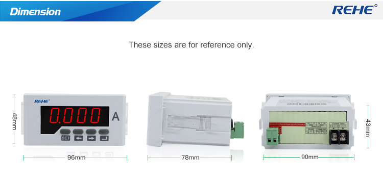 New single phase AC/DC Ammeter with 48*96mm