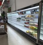 SASO Retail Refrigerated Display Cases , Refrigerated Fruits Display Cabinets
