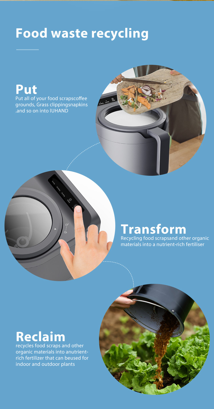 Instant Kitchen Waste Compost Machine For Food Waste Recycling