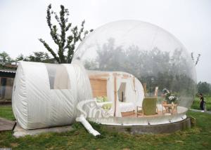 Quality Outdoor Clear Top Resort Inflatable Lodge Bubble Hotel With Framed Small Dome N Capsule Tunnel wholesale